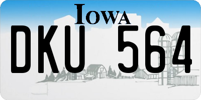 IA license plate DKU564