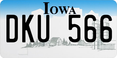 IA license plate DKU566
