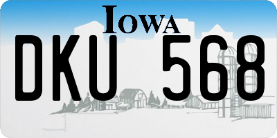 IA license plate DKU568