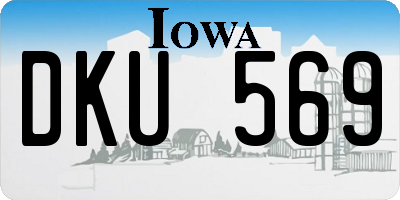 IA license plate DKU569
