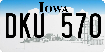 IA license plate DKU570