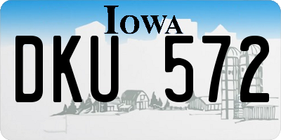 IA license plate DKU572