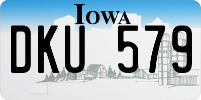 IA license plate DKU579