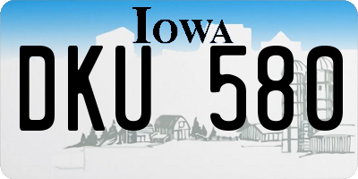 IA license plate DKU580