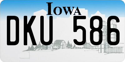 IA license plate DKU586