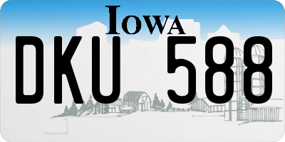 IA license plate DKU588