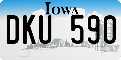 IA license plate DKU590