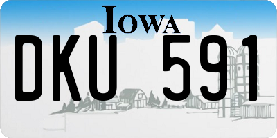 IA license plate DKU591