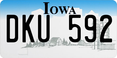 IA license plate DKU592