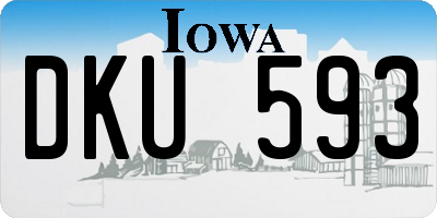 IA license plate DKU593