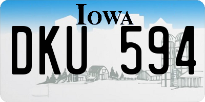 IA license plate DKU594