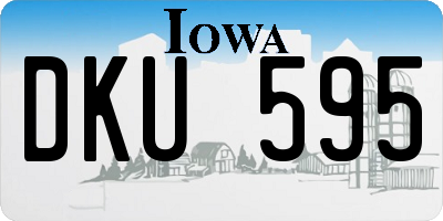 IA license plate DKU595