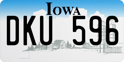 IA license plate DKU596