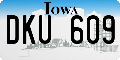 IA license plate DKU609