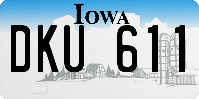 IA license plate DKU611