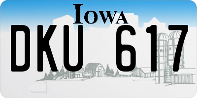 IA license plate DKU617