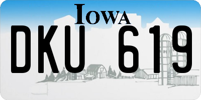 IA license plate DKU619