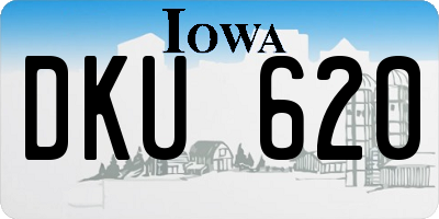 IA license plate DKU620