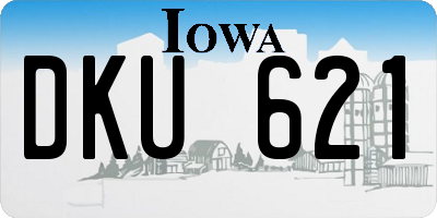 IA license plate DKU621