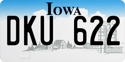 IA license plate DKU622