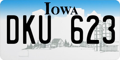 IA license plate DKU623
