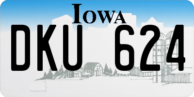 IA license plate DKU624