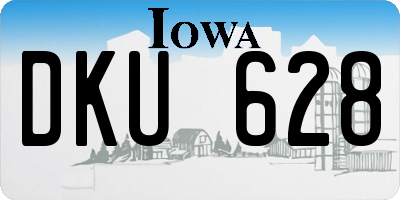 IA license plate DKU628