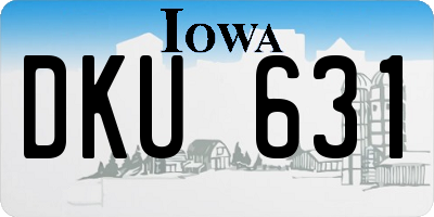 IA license plate DKU631