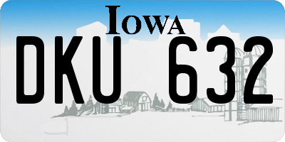 IA license plate DKU632