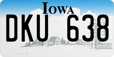 IA license plate DKU638
