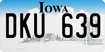IA license plate DKU639