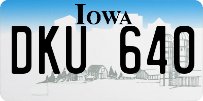 IA license plate DKU640