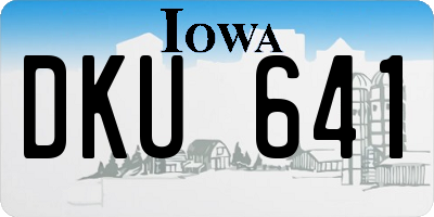 IA license plate DKU641