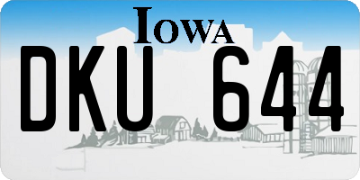 IA license plate DKU644