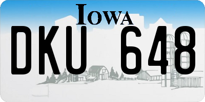 IA license plate DKU648