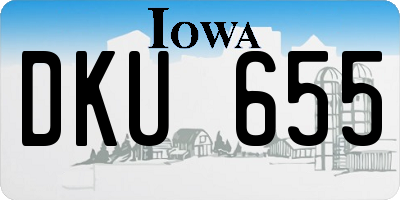 IA license plate DKU655