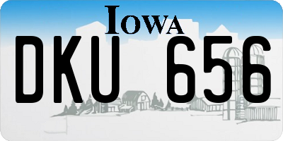 IA license plate DKU656