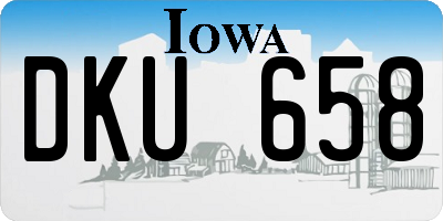 IA license plate DKU658