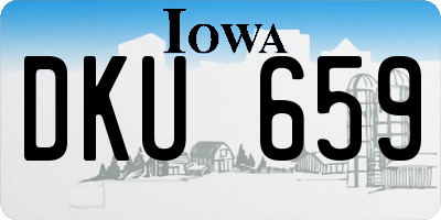 IA license plate DKU659