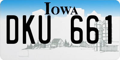 IA license plate DKU661