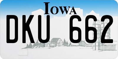 IA license plate DKU662