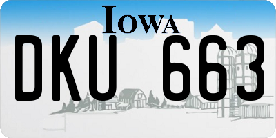 IA license plate DKU663