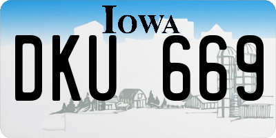 IA license plate DKU669