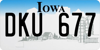 IA license plate DKU677