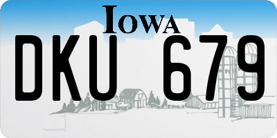 IA license plate DKU679