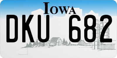 IA license plate DKU682