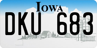 IA license plate DKU683