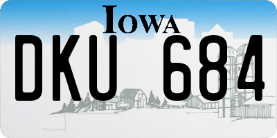 IA license plate DKU684