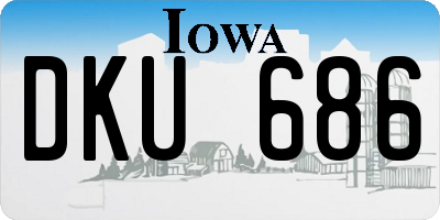 IA license plate DKU686