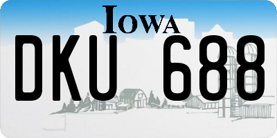 IA license plate DKU688